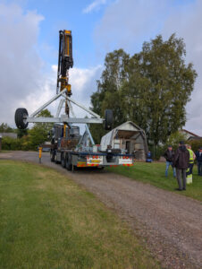 Bådvogn til Gl-Turisten ankommer fra smeden